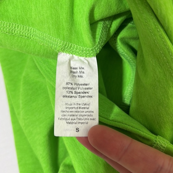 Beyond Yoga Neon Heather Green High Waisted Biker Shorts - Picture 7 of 11